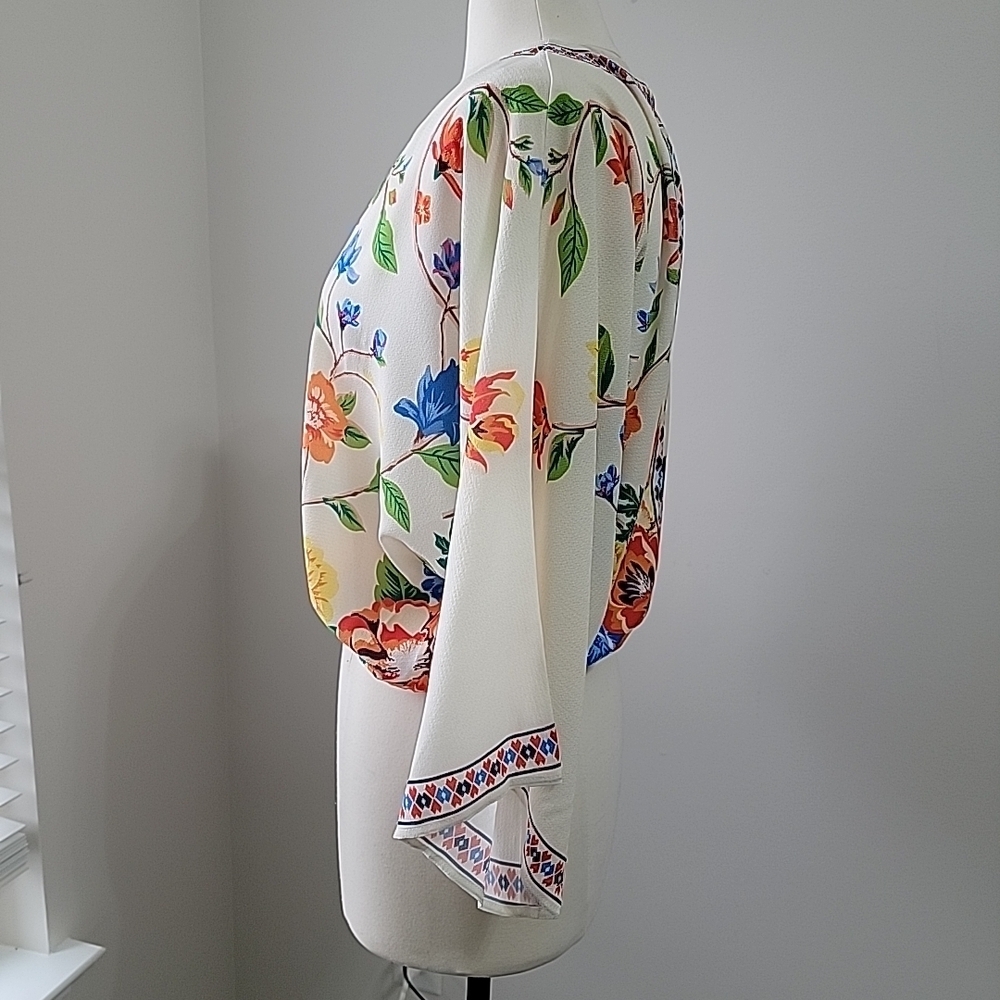 Flying Tomato Floral Embroidered Blouse - White and Multicolor - Picture 3 of 8